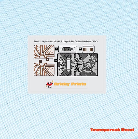 Replica Replacement sticker Set: Duel on Mandalore 75310