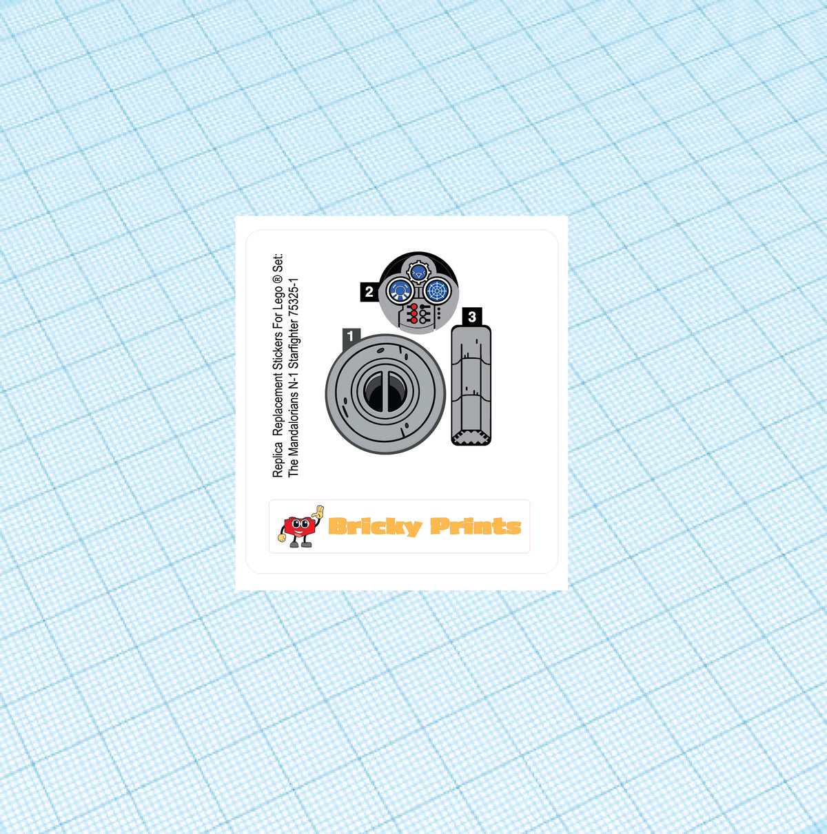 Replica Replacement sticker Set: The Mando N-1 Starfighter 75325