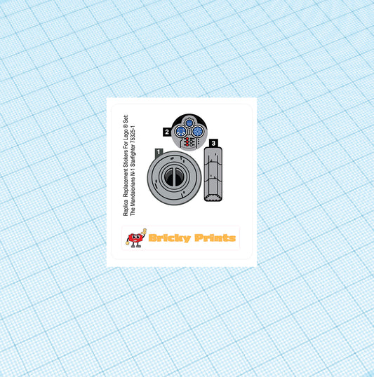 Replica Replacement sticker Set: The Mando N-1 Starfighter 75325
