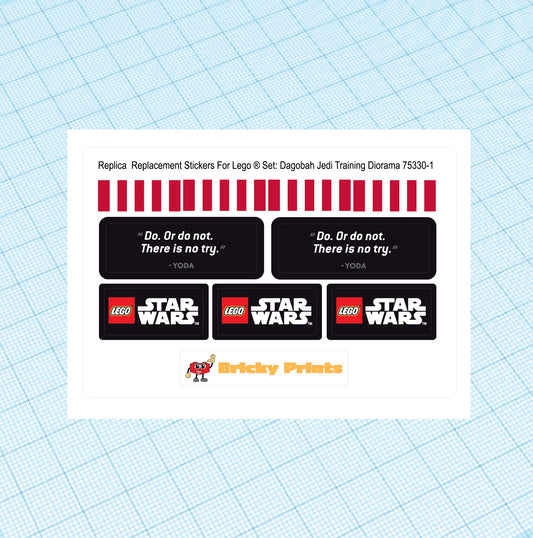 Replica Replacement sticker Set: Dagobah Jedi Training Diorama 75330