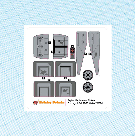 Replica Replacement sticker Set: AT-TE Walker 75337