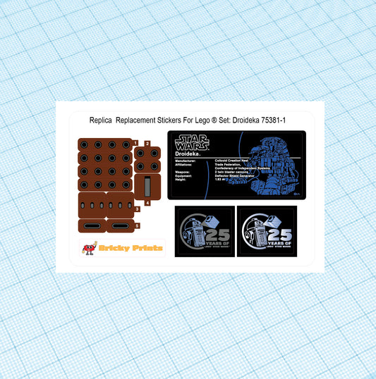 Replica Replacement sticker Set: UCS Droideka 75381