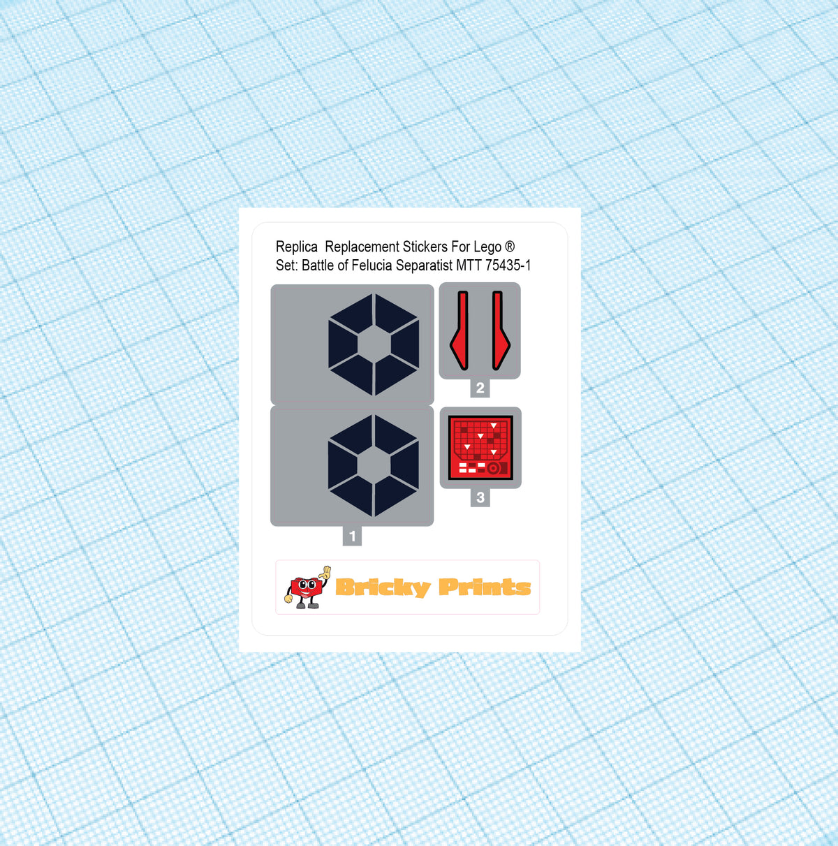 Replica Replacement sticker Set: Battle of Felucia Separatist MTT 75435