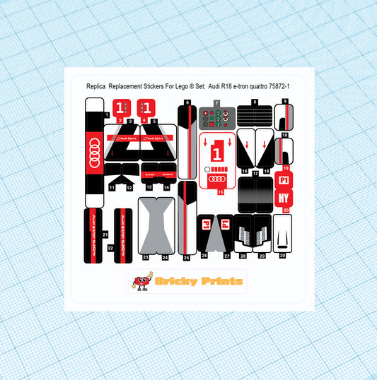 Replica Replacement sticker set: Speed Champions R18 75872
