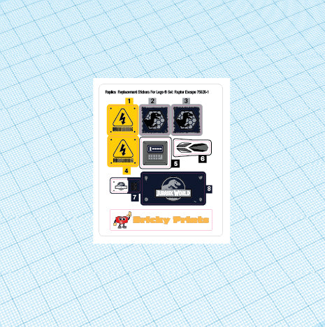 Replica Replacement sticker Set: Raptor Escape 75920