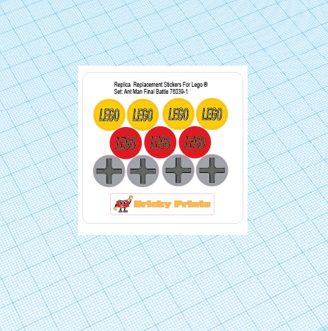 Replica Replacement sticker Set: Ant-Man Final Battle 76039-1