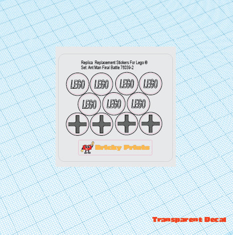 Replica Replacement sticker Set: Ant-Man Final Battle 76039-2