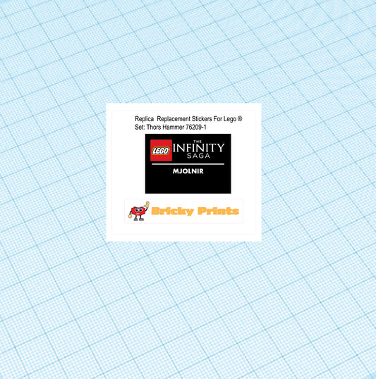 Replica Replacement sticker Set: Thor's Hammer 76209