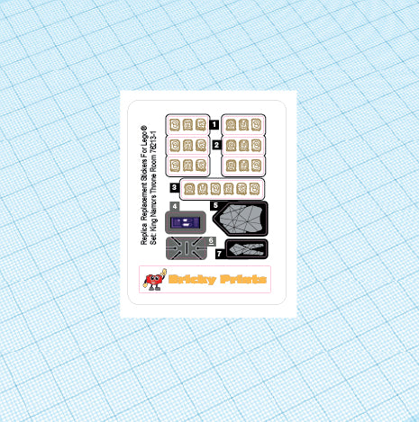 Replica Replacement sticker Set: King Namors Throne Room 76213
