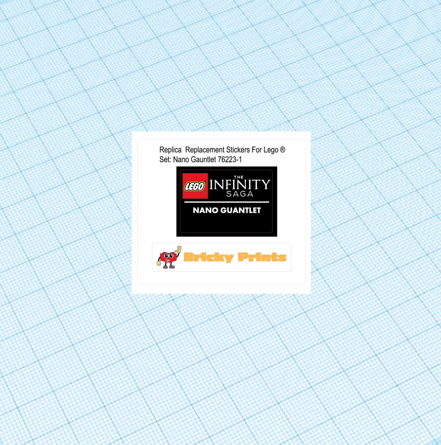 Replica Replacement sticker Set: Nano Gauntlet 76223