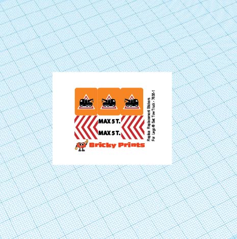 Replica Replacement sticker set: City Wrecker 7638 - Tow Truck