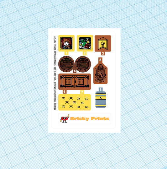 Replica Replacement sticker Set: Hufflepuff House Banner 76412