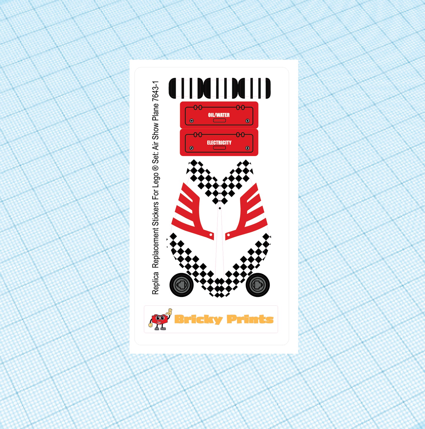 Replica Replacement sticker Set: City Airport Air Show Plane 7643
