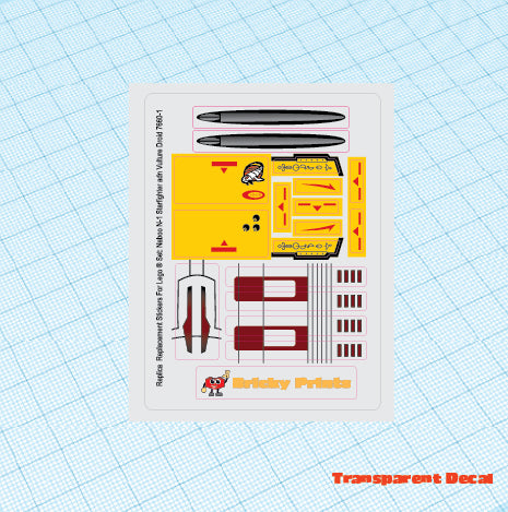 Replica Replacement sticker Set: Naboo N-1 Starfighter and Vulture Droid 7660