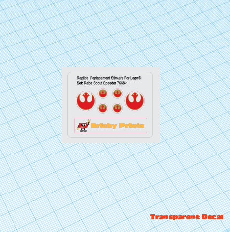 Replica Replacement sticker Set: Rebel Scout Speeder 7668