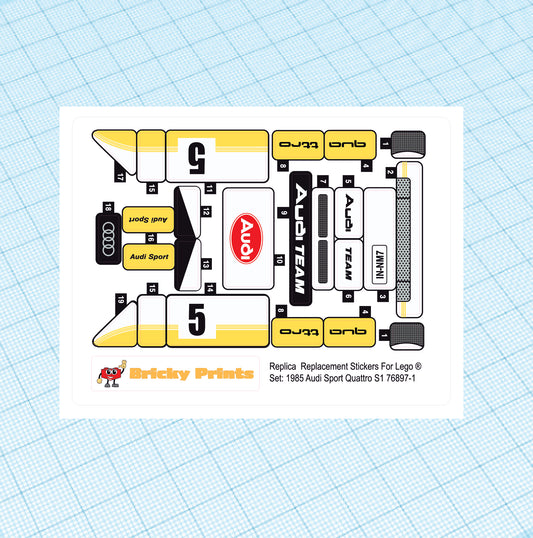 Replica Replacement sticker set: Speed Champions 1985 Sport Quattro S1 76897