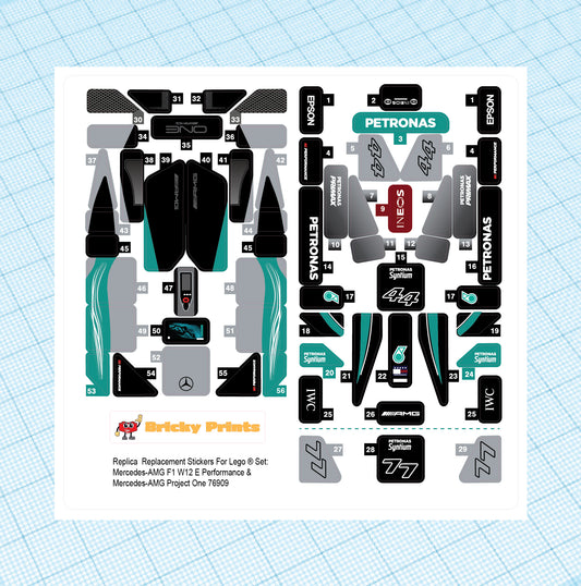 Replica Replacement sticker set: F1 W12 and Project One 76909