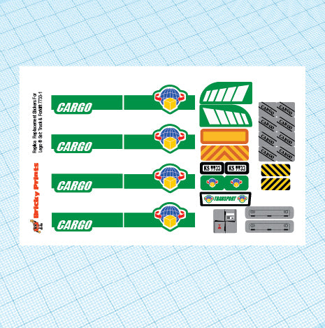 Replica Replacement sticker Set: City Cargo 7733 - Truck & Forklift