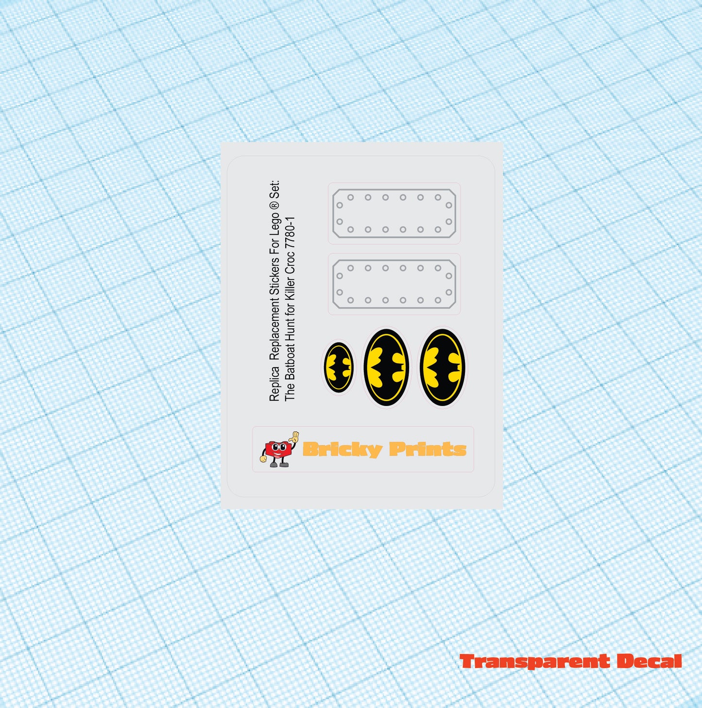 Replica Replacement sticker Set: The Batboat Hunt for Killer Croc 7780