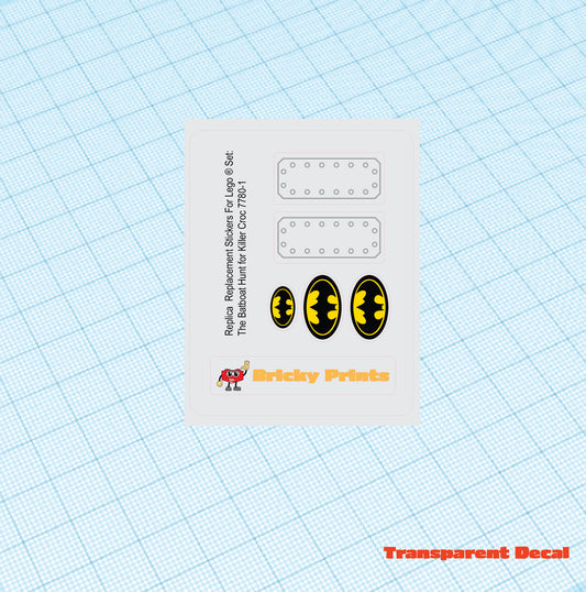 Replica Replacement sticker Set: The Batboat Hunt for Killer Croc 7780