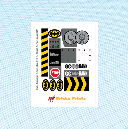 Replica Replacement sticker Set: The Batmobile Two-Face's Escape 7781