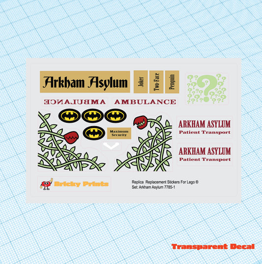 Replica Replacement sticker Set: Ark ham Asylum 7785