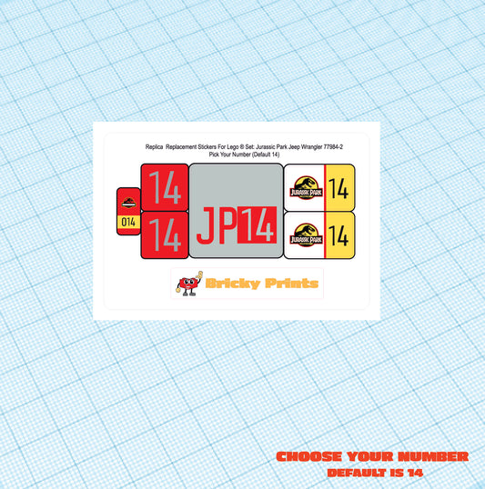 Replica Replacement sticker Set: JP Vehicle Alternative Choose your Number 77984-2