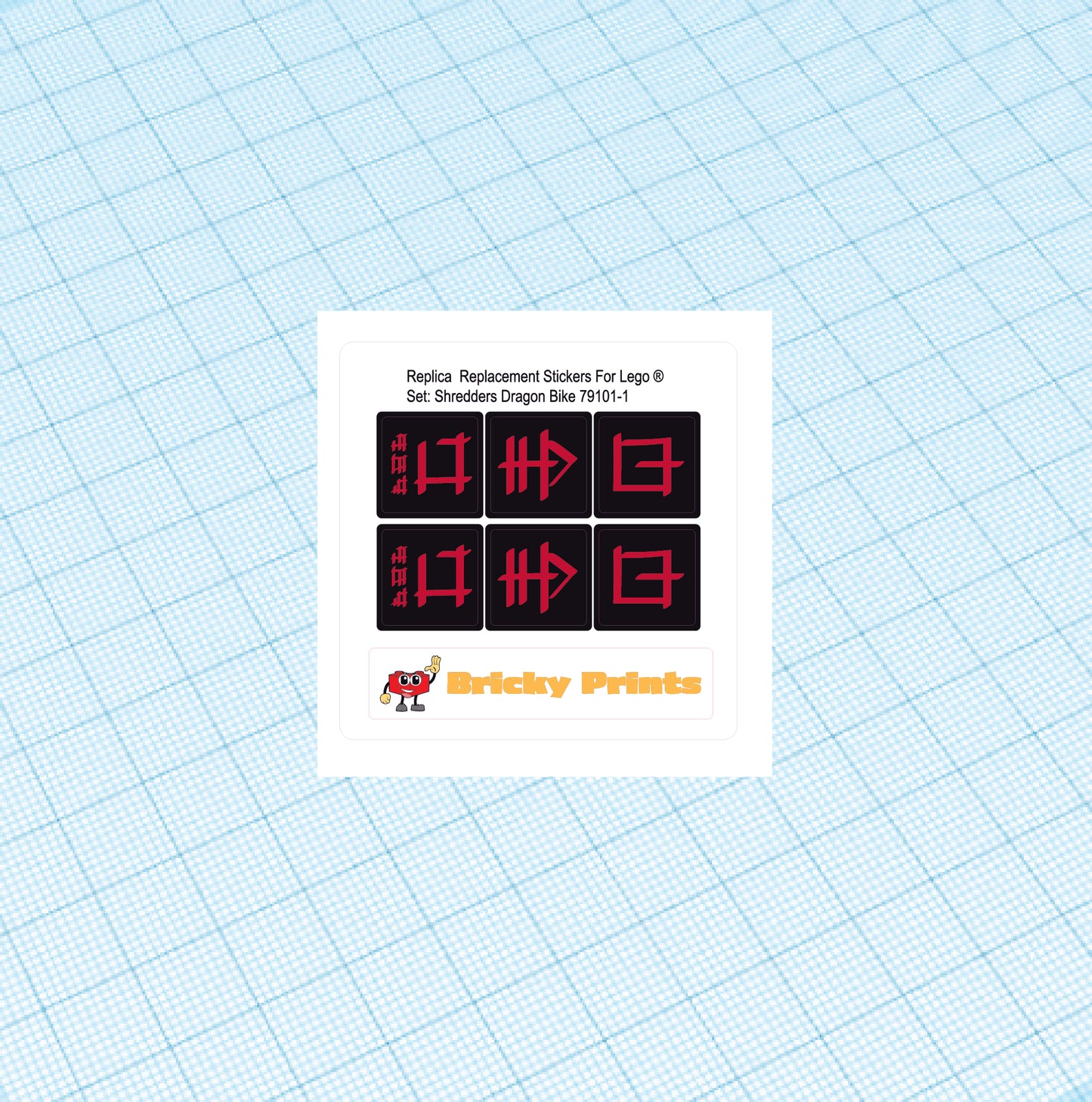 Replica Replacement sticker Set: Shredder's Dragon Bike 79101