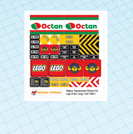 Replica Replacement sticker Set: Cargo Train 7939
