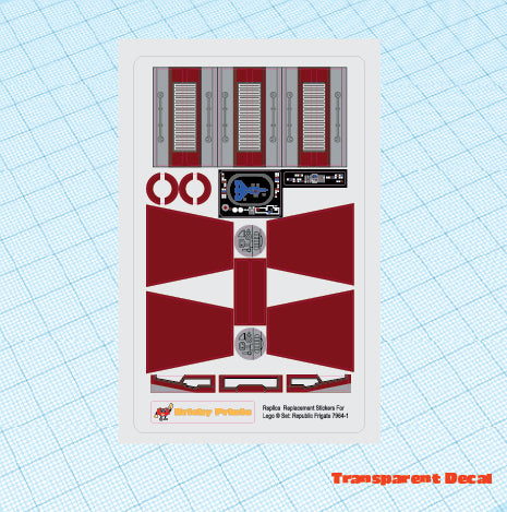 Replica Replacement sticker Set: Republic Frigate 7964
