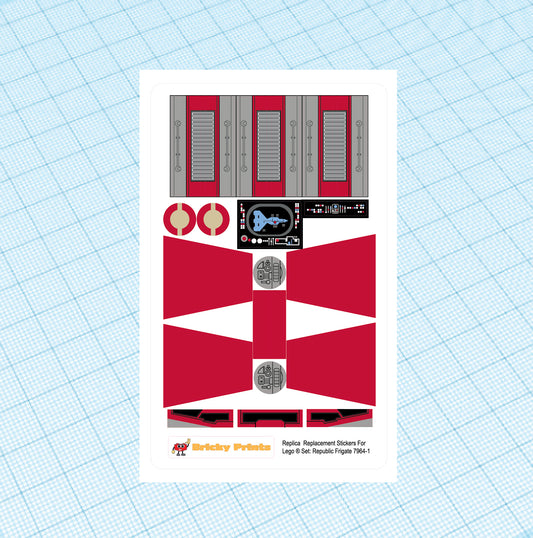 Replica Replacement sticker Set: Republic Frigate 7964
