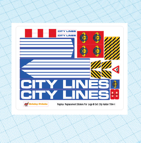 Replica Replacement sticker Set: City Harbor City Harbor 7994