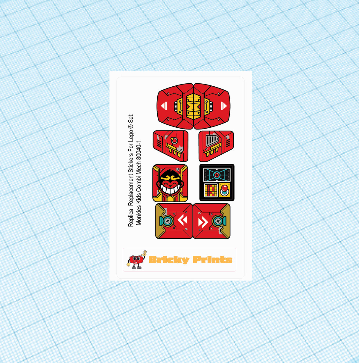 Replica Replacement sticker set: Monkie Kid's Combi Mech 80040