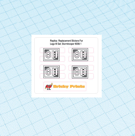 Replica Replacement sticker Set: Stormtrooper 8008-1