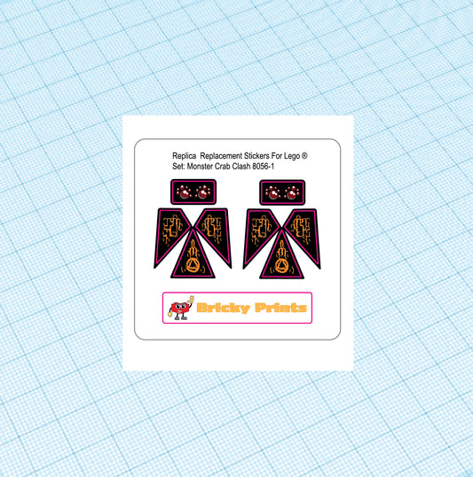 Replica Replacement sticker set: Monster Crab Clash 8056