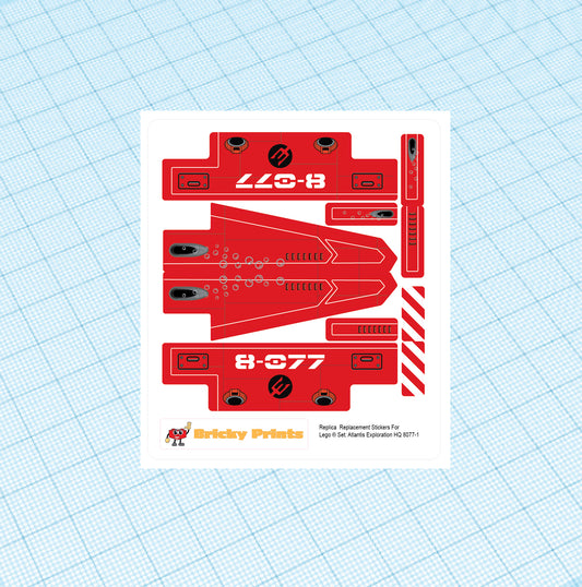 Replica Replacement sticker set: Atlantis Exploration HQ 8077