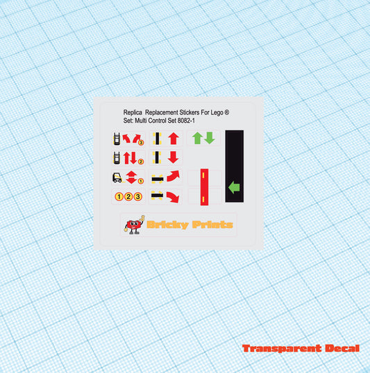 Replica Replacement sticker Set: Technic Multi Control Set 8082