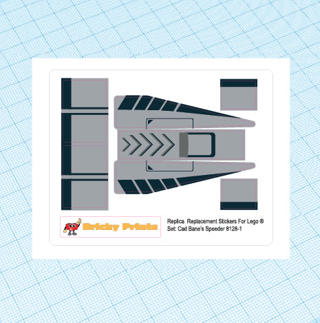 Replica Replacement sticker Set: Cad Bane's Speeder 8128