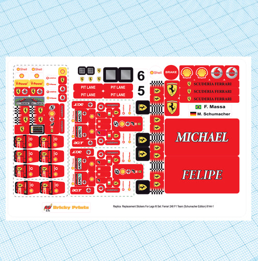 Replica Replacement sticker set: Racers F248 8144-1