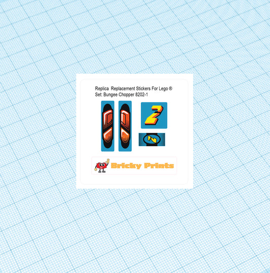 Replica Replacement sticker Set: Technic Competition Bungee Chopper 8202