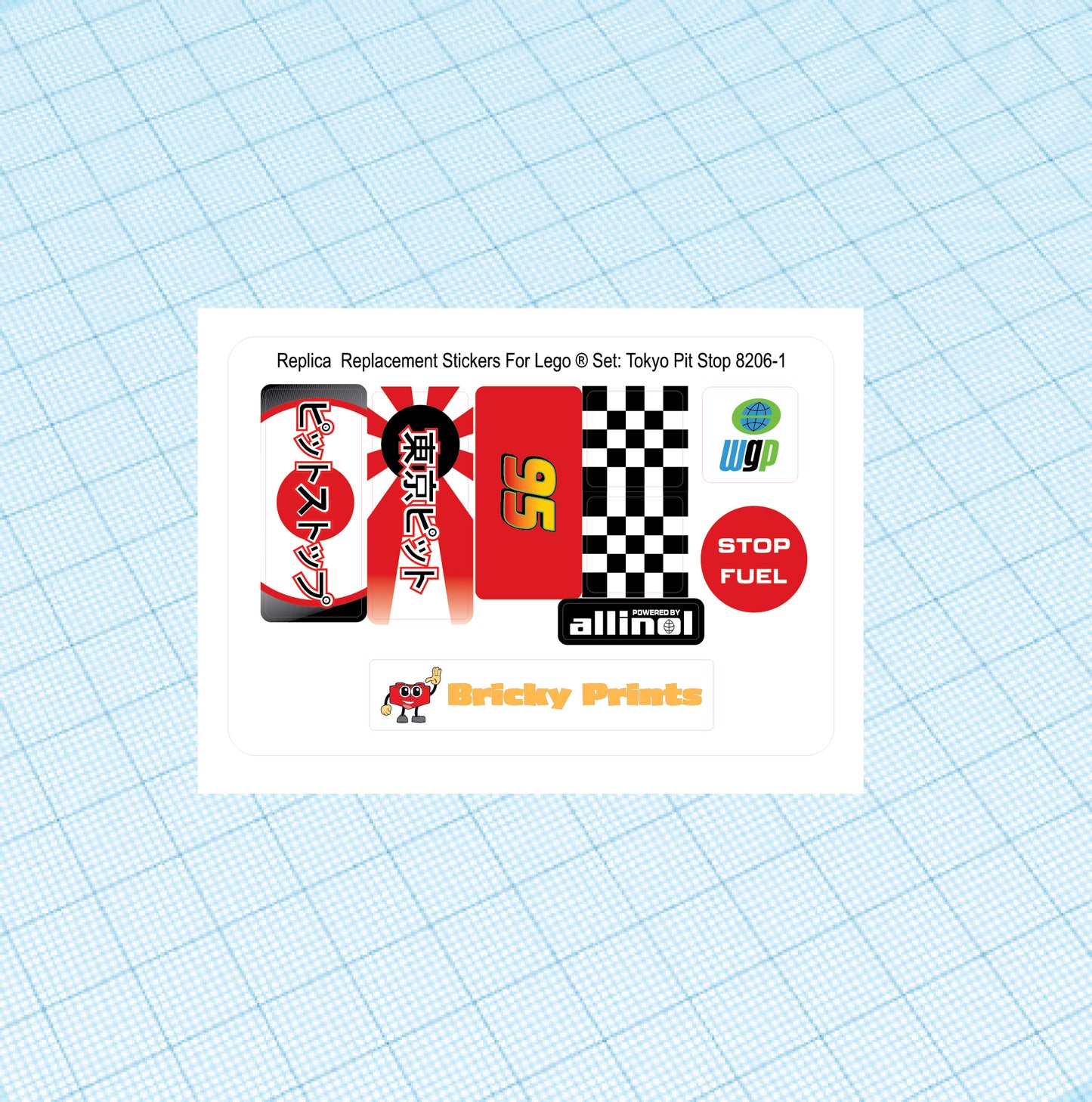 Replica Replacement sticker set: Tokyo Pit Stop 8206