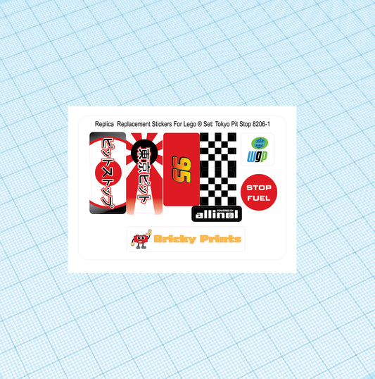 Replica Replacement sticker set: Tokyo Pit Stop 8206