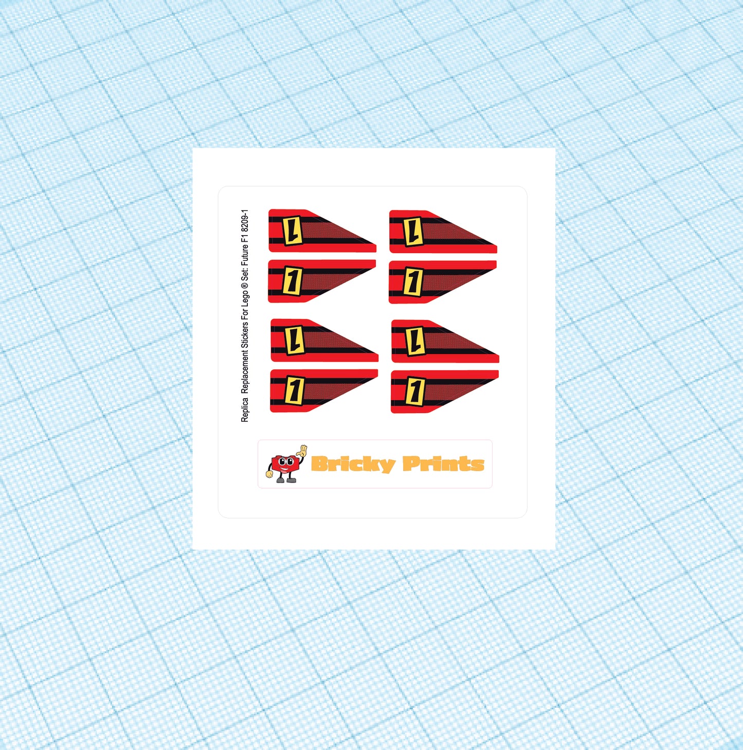 Replica Replacement sticker Set: Technic Model Race Future F1 8209