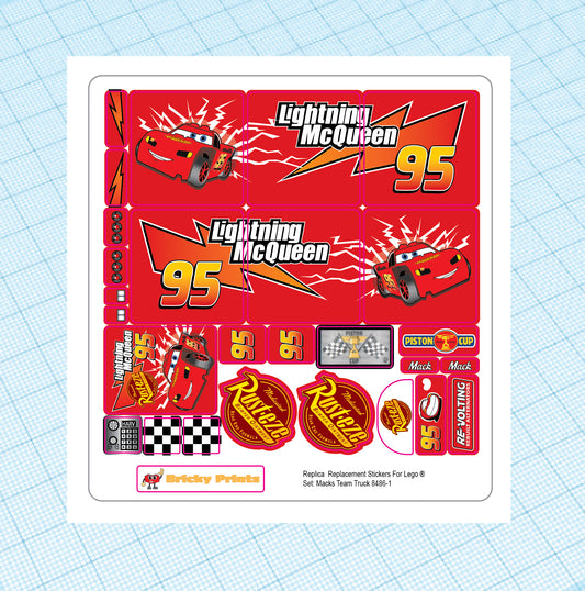 Replica Replacement sticker set: Mack's Team Truck 8486