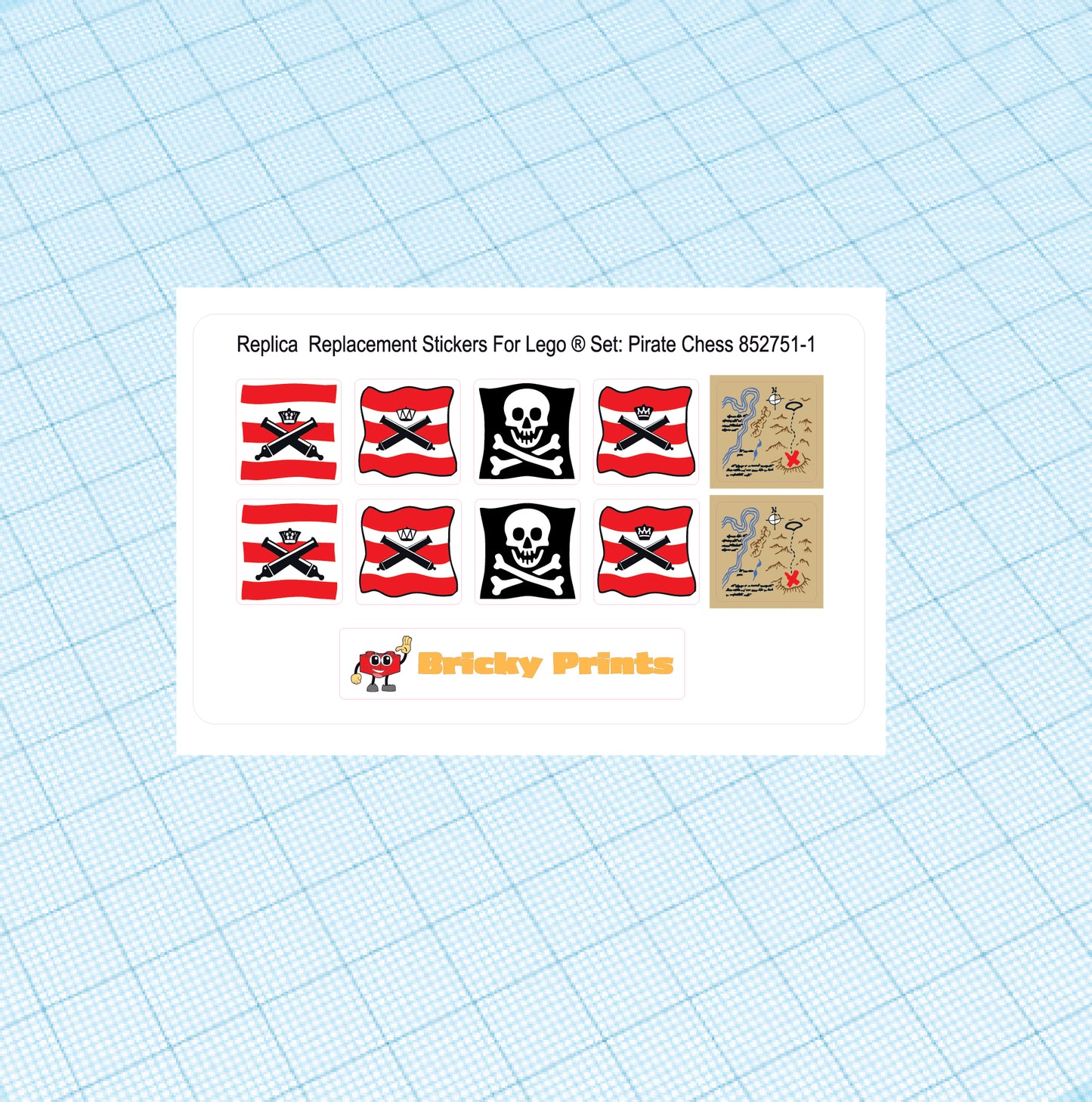 Replica Replacement sticker set: Pirates Chess 852751