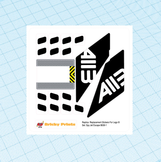 Replica Replacement sticker set: Spy Jet Escape 8638