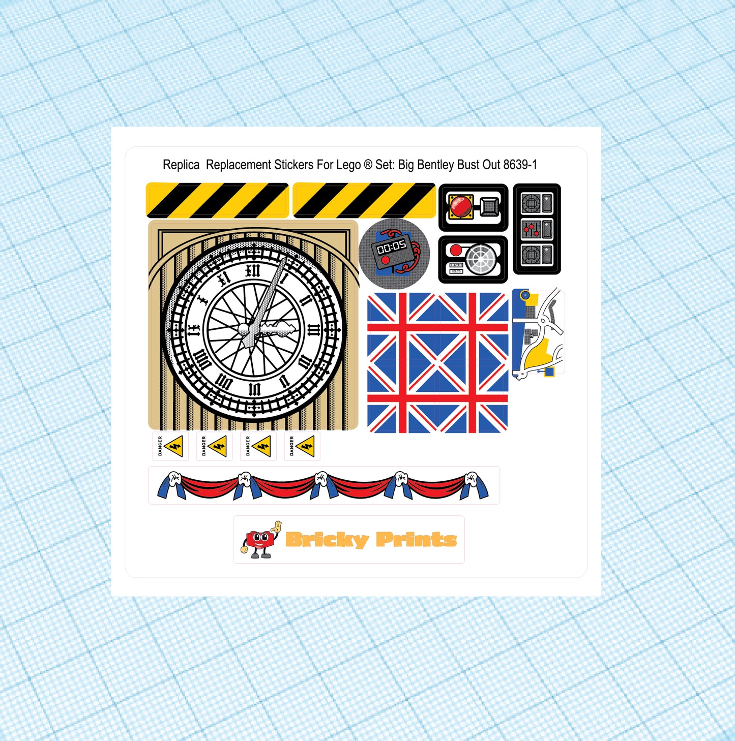 Replica Replacement sticker set: Big Bentley Bust Out 8639