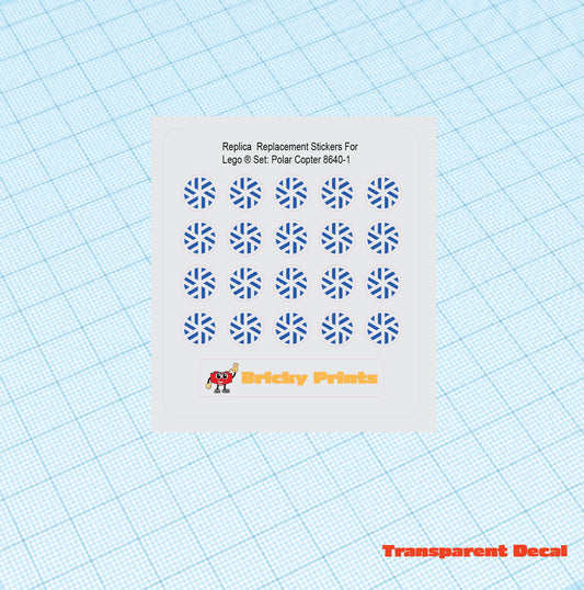 Replica Replacement sticker Set: Technic Model Polar Copter 8640