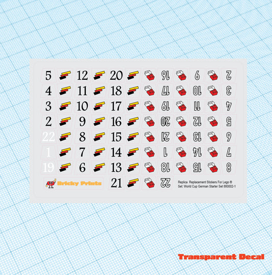 Replica Replacement sticker set: World Cup German Starter Set 880002-1