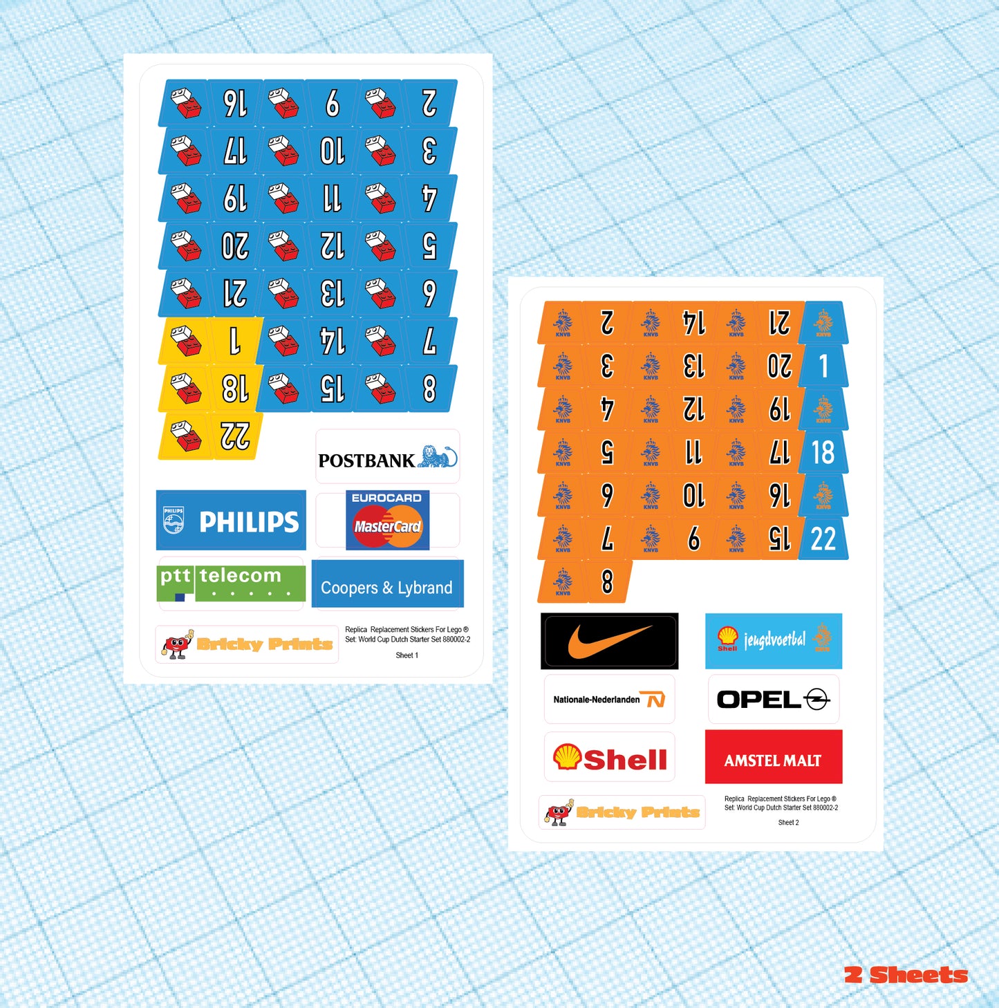 Replica Replacement sticker set: World Cup Dutch Starter Set 880002-2